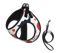 Arnés para perro con estampado del Día del Padre, chaleco con correa para mascotas para perros pequeños a medianos, perfecto para aventuras al aire libre