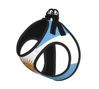 Arnés para perro con la bandera argentina, equipado con correas reflectantes y hebillas de liberación rápida, adecuado para gatos y perros pequeños