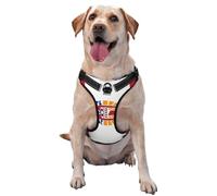 Arnés para perro con la bandera de Polinesia Francesa, sin tirones, ajustable, reflectante, Oxford, fácil control, arnés para perro mediano y grande