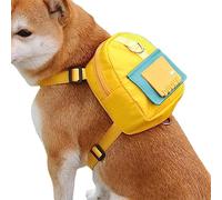 Arnés para perro con mochila | Paquetes para perros para senderismo | Mochila escolar para cachorros doble D y diseño de bolsa de basura oculta para mayor comodidad, adecuado para, samoyedo, golden