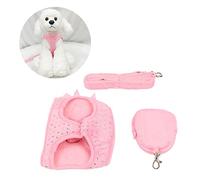 Arnés para perro, correa, decoración de diamantes de imitación, chaleco ajustable para mascotas, juego de cuerda de tracción, tejidos de alta calidad para caminar y entrenar cómodamente todos los días