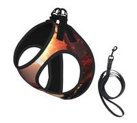 Arnés para perro Deer in The Red Leaf Forest, equipado con correas reflectantes y hebillas de liberación rápida, adecuado para gatos y perros pequeños