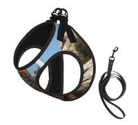 Arnés para perro Deer on The Cliff, equipado con correas reflectantes y hebillas de liberación rápida, adecuado para gatos y perros pequeños