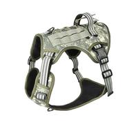 Arnés para perro grande de tela Oxford resistente con tiras reflectantes para mejorar la visibilidad nocturna y fácil ajuste. Arnés para perro de tela Oxford