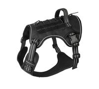 Arnés para perro grande de tela Oxford resistente con tiras reflectantes para mejorar la visibilidad nocturna y fácil ajuste, arnés para perro fácil de llevar