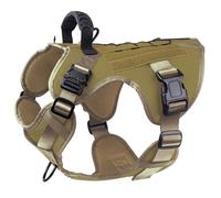 Arnés para perro grande sin tirones con asa y hebilla de metal, chaleco reflectante táctico para trabajar y entrenar perros de servicio militar, arnés ajustable para mascotas para un fácil control