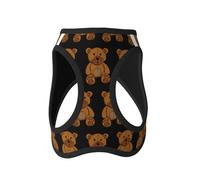 Arnés para perro pequeño con correa, arnés para perro de oso de dibujos animados sorprendidos