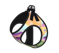 Arnés para perro pequeño con correa para mascotas, tamaño pequeño, estampado de hongos de fantasía ajustable para gatos y perros, perfecto para caminar al aire libre