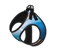 Arnés para perro pequeño con estampado de faro de playa, juego de paseo | Circumference Cat Comfort - Hebilla de seguridad para perros y mascotas, ideal para pasear al aire libre