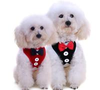 Arnés para Perro Pequeño Correa, Chaleco Ligero Talla M | Tela Ligera, Control sin Ahogo, Diseño Clásico a Cuadros, Color Negro, para Paseos y Fiestas