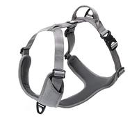 Arnés para Perro Reflectante Ajustable No Tire Durable Mascota Chaleco Coche Viaje al Aire Libre TLH6071(Gris,XS)