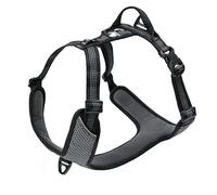 Arnés para Perro Reflectante Ajustable No Tire Mascota Chaleco Durable Viaje en Coche al Aire Libre TLH6071(Negro,XS)
