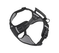 Arnés para perro, tiras reflectantes sin tirones, arnés de cuerda gruesa ajustable para ciclismo, senderismo, entrenamiento, camping, viajes y aseo, cómodo chaleco de seguridad para perros pequeños