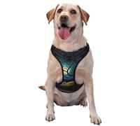 Arnés para perro Tree in The Moonlight, equipado con correas reflectantes para mascotas y hebillas de liberación rápida, adecuado para todo tipo de perros