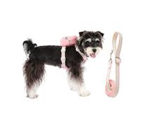 Arnés para Perros Accesorios para Mascotas Ajustables y Cómodos con Bolsa | Chaleco Arnés con Cuerda de Adiestramiento para Perro para Paseos Correr y Actividades Diarias Exteriores
