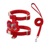 Arnés para perros, arnés para gatos, ropa de cachorro anti-escape con decoración de león de baile, dureza ajustable en el pecho de gato, suministros para mascotas para ropa de exterior para senderismo