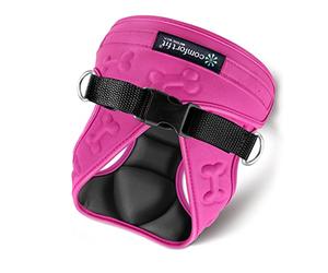 Arnés para Perros Comfort Fit sin tirones y escapadas, con Hebillas Ajustables, Acolchado Suave, Elementos Reflectantes y Sistema de sujeción Tipo «Choke», Tipo Chaleco con Entrada fácil y asa de