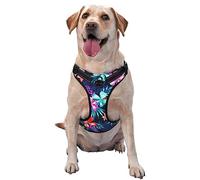 Arnés para Perros con diseño de Flores de Hibisco Hawaianas de Colores y Hojas de Palmera Tropical. Arnés para Gatos pequeños y Grandes, Ideal para Cachorros y Paseos al Aire Libre.