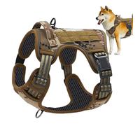Arnés para perros con hebilla de metal - Ajuste de chaleco ajustable, construcción, mango cómodo | Grandes perros medianos y medianos, entrenamiento, aventuras al aire libre, excursionismo, carreras