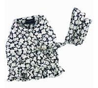 Arnés para perros de DoggyDolly suave, negro con flores, XS, 50% Dto.