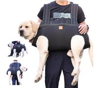 Arnés para perros grandes, arnés para perros grandes, transportín de rehabilitación para escaleras y coches, viejos, lesiones, artritis, soporte para piernas traseras (negro, 2XL