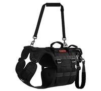 Arnés para perros OneTigris, Invictus arnés de soporte para perros medianos y grandes, ayuda para caminar ajustable con 3 asas para perros discapacitados, heridos o mayores, negro, XXL