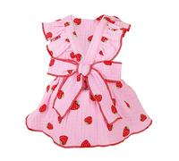 Arnés para Perros pequeños, arnés para Perros Florales - Lindos Vestidos Florales para,Vestido con Pajarita Transpirable con Hebilla con cordón para Cachorros de y Gatos de p
