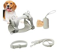 Arnés para perros pequeños, juego de arnés para perros medianos | Arnés para perros sin tirones para medianos | Juego de correa "Step in No Pull" para mascotas y cachorros con caca