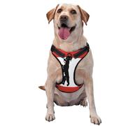 Arnés para perros pequeños, medianos y grandes, con diseño de bandera de Berlín, correas reflectantes, ajuste ajustable con hebillas de liberación rápida