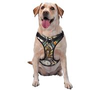 Arnés para perros pequeños, medianos y grandes, con imagen extremadamente hermosa de una mujer, duradero, sin tirones, con correas reflectantes y hebillas de liberación rápida, talla S