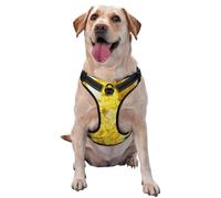 Arnés para perros pequeños, medianos y grandes, reflectante y ajustable, con hebillas de liberación rápida, color amarillo limón