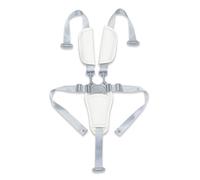 Arnés para silla de alimentación de bebé, cinturón de sujeción ajustable de 5 puntos, almohadillas de hombro de poliuretano, compatible con la mayoría de cochecitos, correas ajustables para bebés