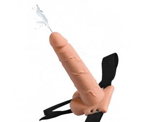 Arnés Pene Realistico con Testiculos Squirting 19 cm