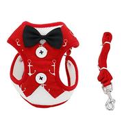 Arnes Perro Elegante Arco Collares for Perros Corbata Cuerda de tracción arnés Ajustable for Mascotas for Perros pequeños medianos Gato Correa de Pecho Accesorios for Perros (Color : Red Anchor, Siz