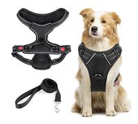Arnes Perro Grande, Reflectante Cómodo Transpirable Arnés para Perros, Arnés para Perros a Prueba de Escape, Arnes Perro Antitirones para Adiestrar, Caminar, Cazar
