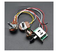 Arnés Precableado de Guitarra Eléctrica Arnés De Cableado De Guitarra Eléctrica Kit Precableado A500k B500K Eje De 18 Mm Potes Grandes Convertidor De 3/5 Vías Arnés De Cableado Arnés de Cableado de la