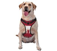 Arnés prémium con bandera de soberanía siamesa para perros pequeños, medianos y grandes, duradero, sin tirones, con correas reflectantes y hebillas de liberación rápida, talla XL