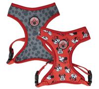 Arnés Premium para Perros de Minnie Mouse - Talla XXS/XS - Gris y Rojo - Arnés Antitirones y Ajustable Adiestramiento - Poliéster 100% - Producto Original Diseñado en España