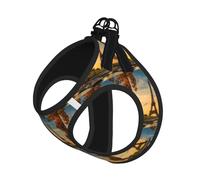 Arnés reflectante con diseño de Torre Eiffel de París para perros pequeños, gatos, mascotas, para caminar al aire libre