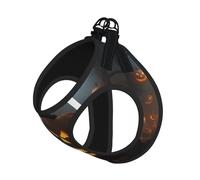 Arnés reflectante para perro con estampado de calabaza fantasma de Halloween, arnés para cachorros, arnés para cachorros, para entrenamiento de caminata