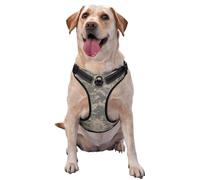 Arnés reflectante para perro con estampado de camuflaje digital militar, transpirable, ajustable, chaleco para mascotas, 4 tallas M, con hebillas de liberación rápida, adecuado para paseos y acampadas