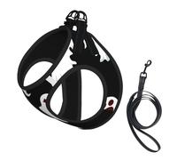 Arnés reflectante para perro con estampado de fantasma blanco divertido, arnés para cachorros, arnés para cachorros, para entrenamiento de caminata