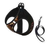 Arnés reflectante para perro, con estampado de leopardo, chaleco para cachorros, adecuado para perros, gatos, razas pequeñas