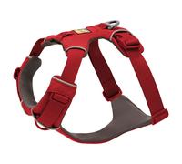 RUFFWEAR Front Range - Arnés Extra Grande, Reflectante, Ajustable, Acolchado, cómodo, para pasear al Perro, sin tirones, 2 Accesorios de Correa y Anillo en V, L/XL, cañón Rojo