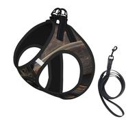 Arnés rústico para perro con estampado de puerta de madera antigua, chaleco con correa para mascotas para perros pequeños a medianos, perfecto para aventuras al aire libre