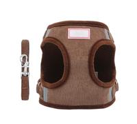 Arnés Tipo Chaleco para Perro, Reflectante, Poliéster, Café | Tallas XS a Xl, para Paseos Urbanos y Exteriores, Ajuste Correa y Clip