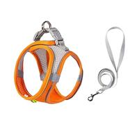 Arnés transpirable ajustable para gatos con costuras reflectantes y hebillas seguras para perros pequeños y gatitos, arnés transpirable para mascotas
