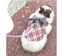 Arnés y correa de conejo, ropa de animales con cuerda de tracción para pasear conejos, arnés ajustable para animales pequeños, chaleco y correa para mascotas, chaleco para caminar para gatitos