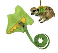 Arnés y correa de hurón - Arnés de mascotas pequeño ajustable para entrenamiento al aire libre, diseño suave y cómodo con clips de seguridad para conejito, gatito, chinchilla, aventura diaria de camin