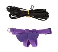 Arnés y Correa para Pájaros Arnés para Loros Resistente a Las Mordeduras Ajustable Súper Ligero Cuerda de Tracción con Lindo de ala Arnés para Pájaros Morado y (Purple)